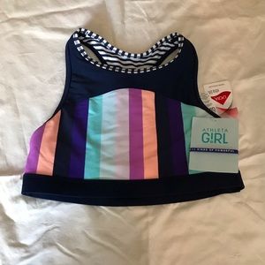 NEW WITH TAGS Athleta Girl Reversible Swim Top